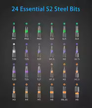 24-in-1 Magnetic Ratchet Screwdriver Set with S2 Steel Bits, Portable Case for Furniture, Electronics, Bicycle Repairs
